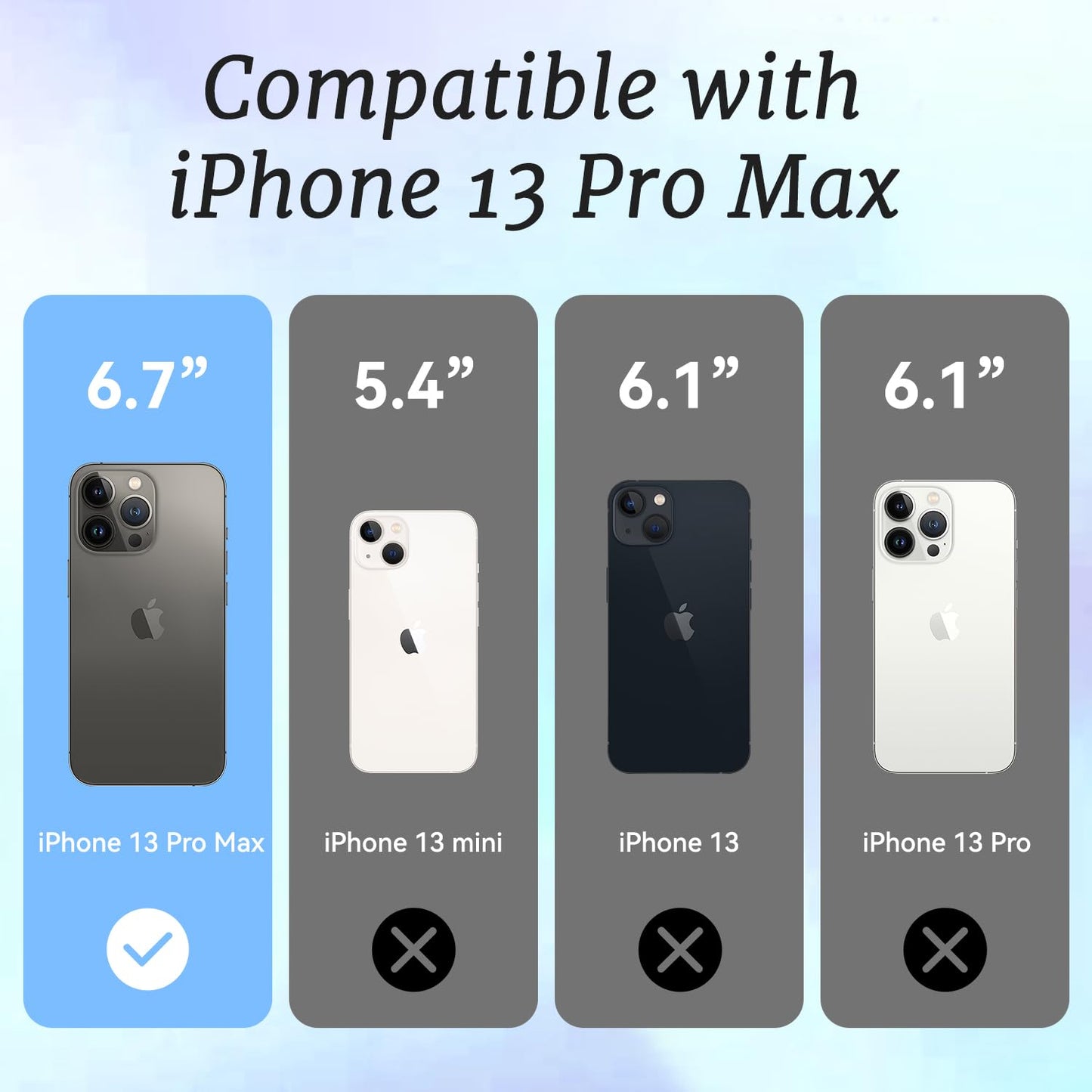ChiCaseVer for iPhone 13 Pro Max Case, Coastal Collage Pattern with Romantic Quote, Military-Grade Drop Protection, Cute Soft Slim TPU Protective Cover with Camera Protection for Women & Girls