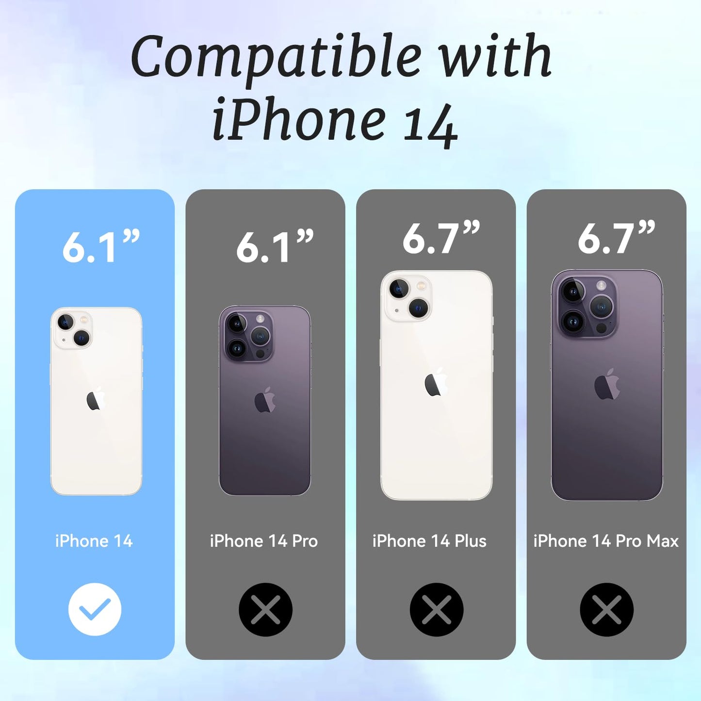 ChiCaseVer for iPhone 14 Case, Coastal Vintage Collage Pattern, Military-Grade Drop Protection, Cute Soft Slim TPU Protective Cover with Camera Protection for Women & Girls