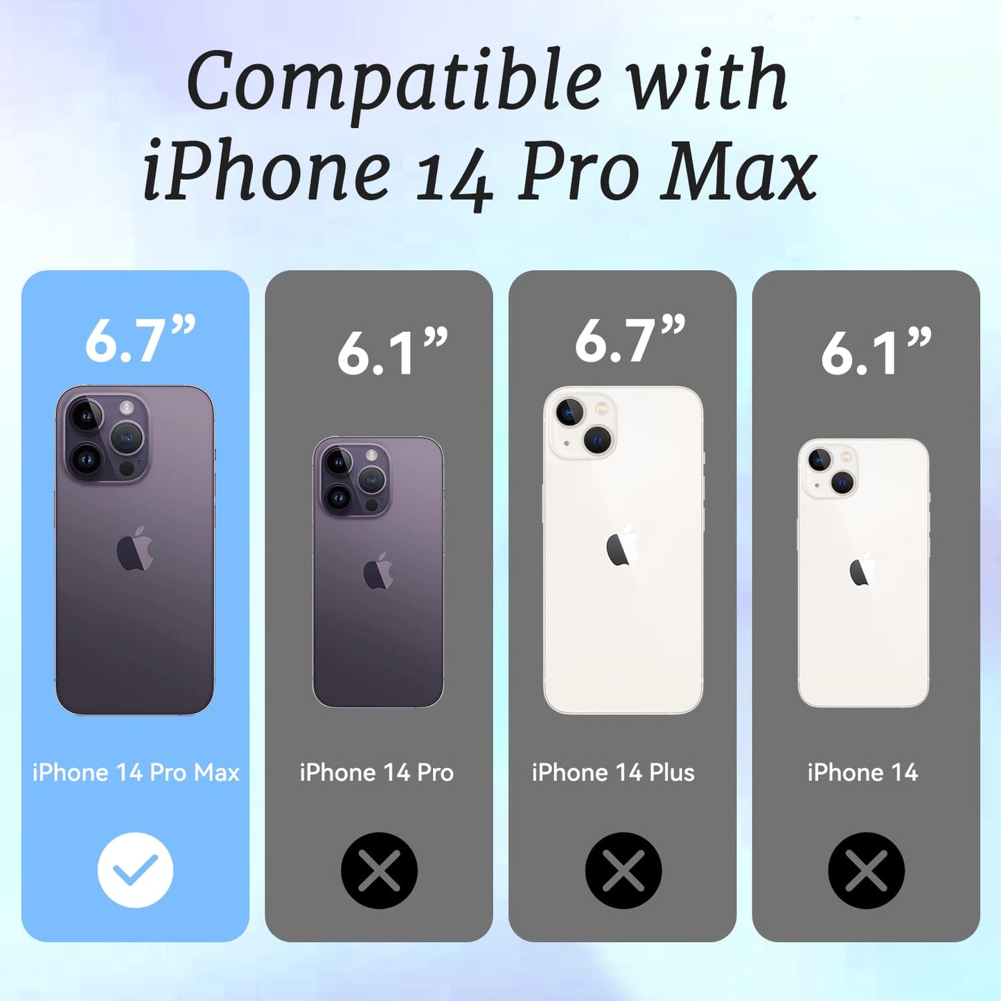 ChiCaseVer for iPhone 14 Pro Max Case, Coastal Collage Pattern with Romantic Quote, Military-Grade Drop Protection, Cute Soft Slim TPU Protective Cover with Camera Protection for Women & Girls