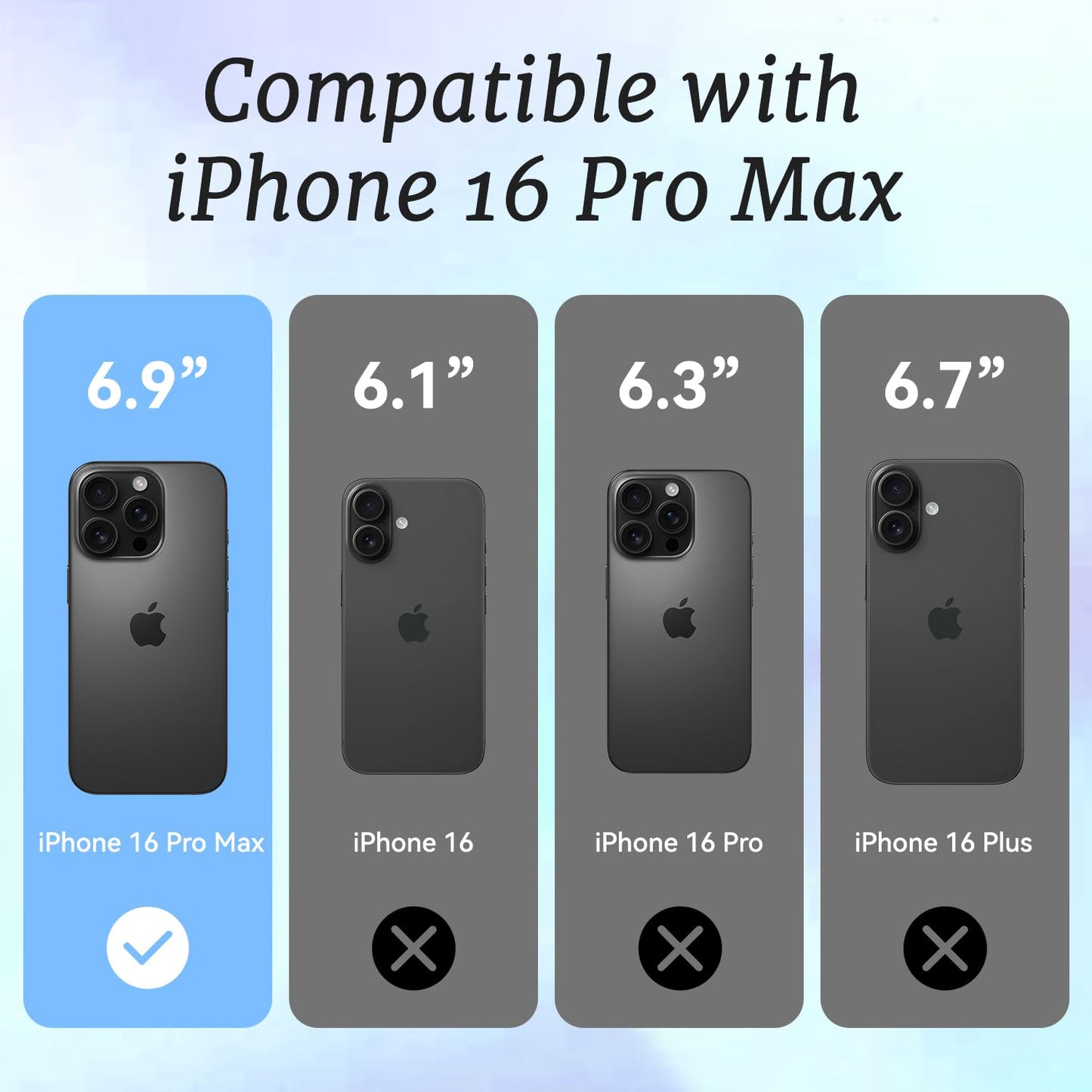 ChiCaseVer for iPhone 16 Pro Max Case Travel Adventure Collage Pattern Military Grade Drop Protection Cute Slim TPU Cover with Camera Protection for Women Girls Travel Lovers