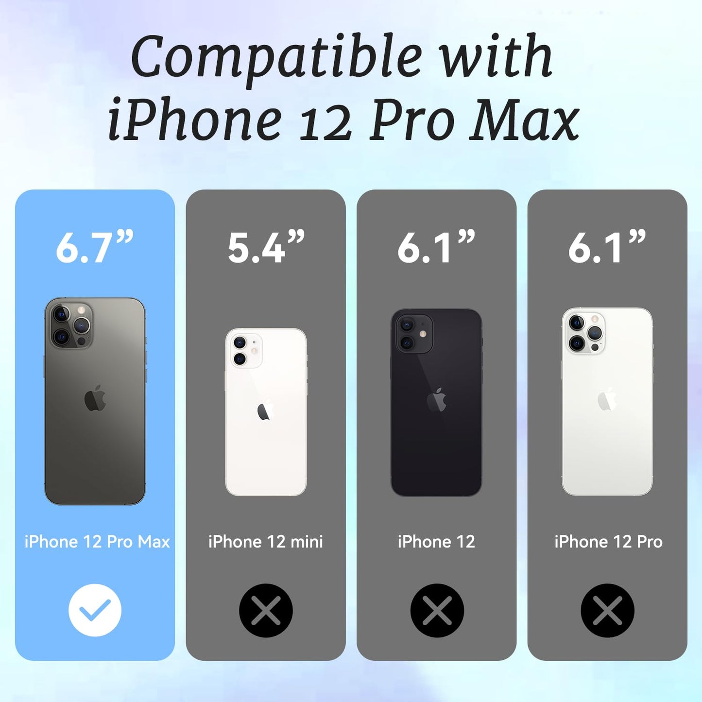 ChiCaseVer for iPhone 12 Pro Max Case, Coastal Collage Pattern with Romantic Quote, Military-Grade Drop Protection, Cute Soft Slim TPU Protective Cover with Camera Protection for Women & Girls