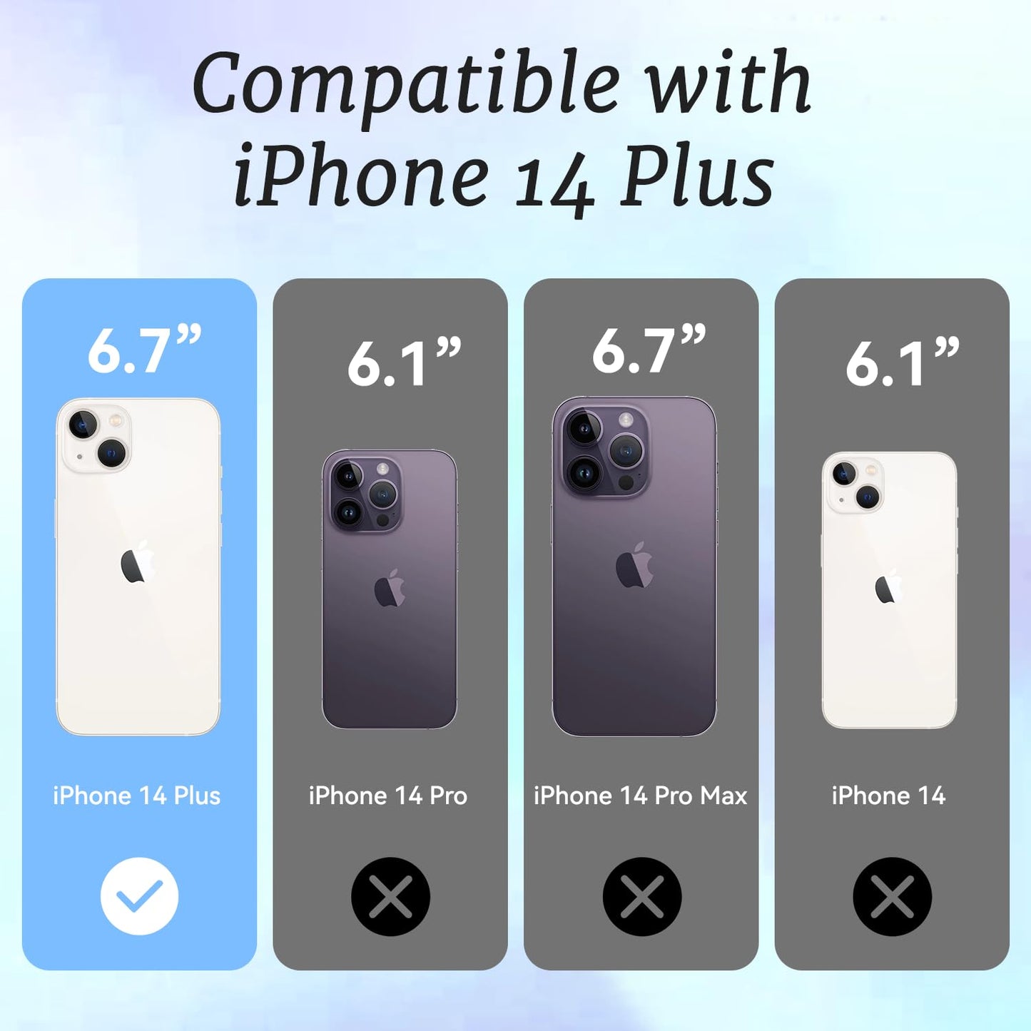 ChiCaseVer for iPhone 14 Plus Case Travel Adventure Collage Pattern Military Grade Drop Protection Cute Slim TPU Cover with Camera Protection for Women Girls Travel Lovers