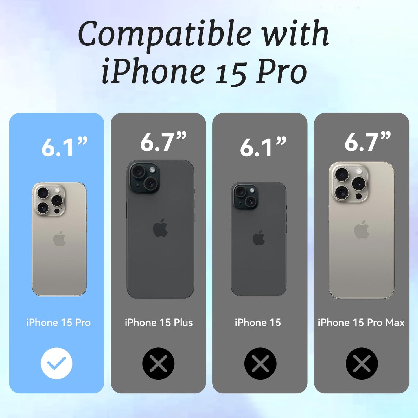 ChiCaseVer for iPhone 15 Pro Case Travel Adventure Collage Pattern Military Grade Drop Protection Cute Slim TPU Cover with Camera Protection for Women Girls Travel Lovers