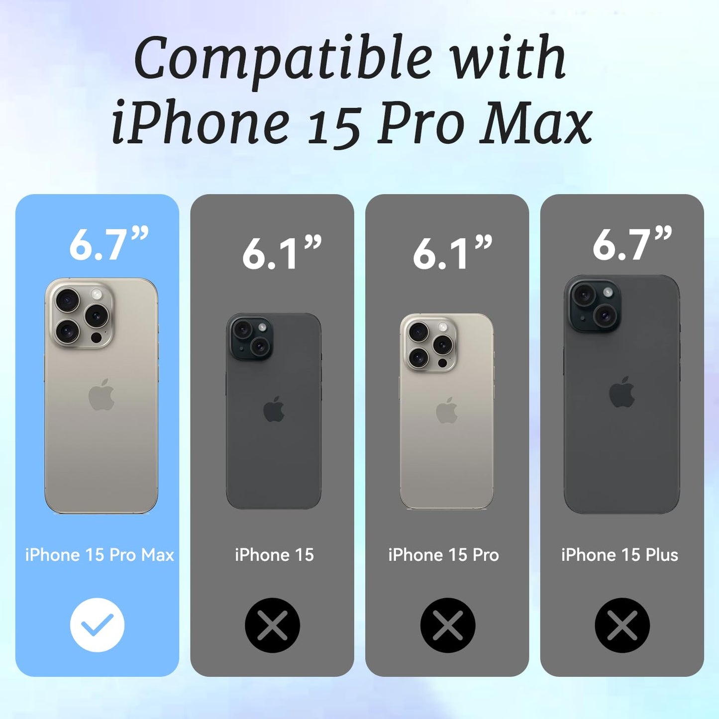 ChiCaseVer for iPhone 15 Pro Max Case Travel Adventure Collage Pattern Military Grade Drop Protection Cute Slim TPU Cover with Camera Protection for Women Girls Travel Lovers