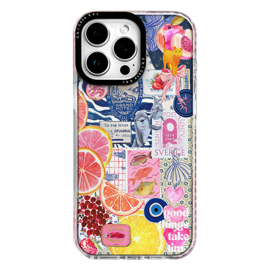 ChiCaseVer for iPhone 13 Pro Case，Y2K Citrus Coastal Vintage Style Military-Grade Drop Protection TPU Camera Protection for Women Girls