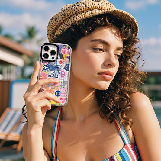 ChiCaseVer for iPhone 13 mini Case，Y2K Citrus Coastal Vintage Style Military-Grade Drop Protection TPU Camera Protection for Women Girls